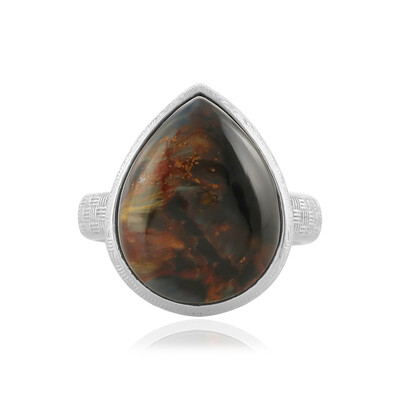 Bague en argent et Pietersite dorée