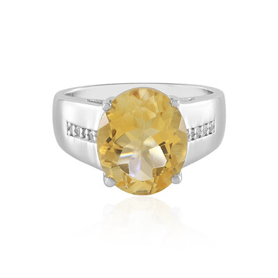 Bague en argent et Citrine