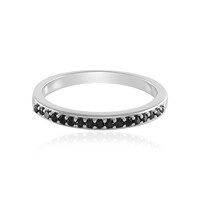 Bague en argent et Spinelle noir