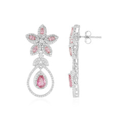 Boucles d'oreilles en argent et Tourmaline (Adela Silber)