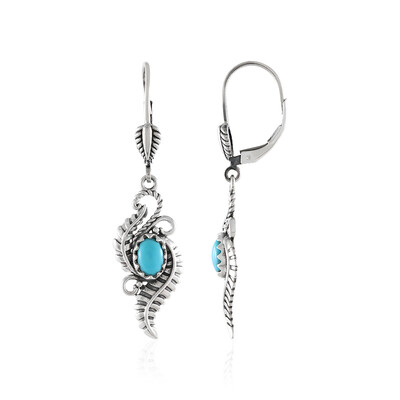 Boucles d'oreilles en argent et Turquoise Sleeping Beauty (Desert Chic)