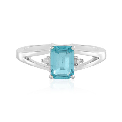 Bague en argent et Apatite bleue