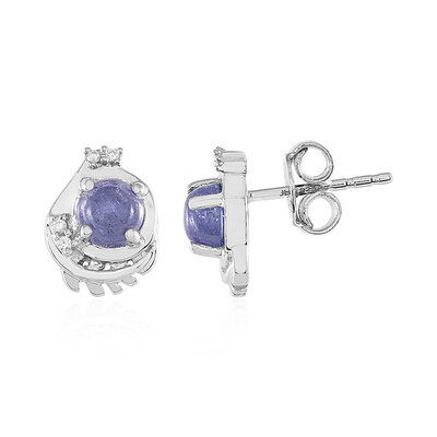 Boucles d'oreilles en argent et Tanzanite