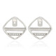 Boucles d'oreilles en argent et Topaze blanche (MONOSONO COLLECTION)