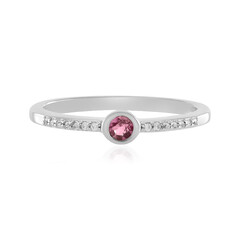 Bague en argent et Tourmaline rose du Nigéria