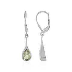 Boucles d'oreilles en argent et Améthyste verte