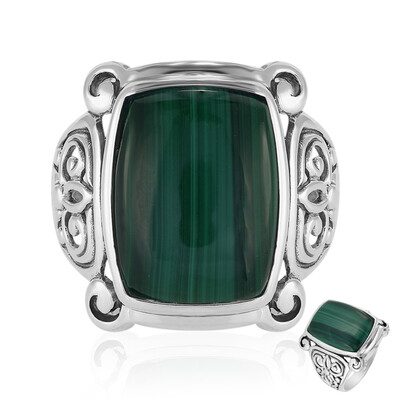 Bague en argent et Malachite (Art of Nature)