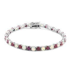 Bracelet en argent et Rubis