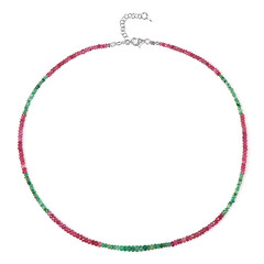 Collier en argent et Rubis de Madagascar