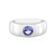 Bague pour homme en argent et Tanzanite