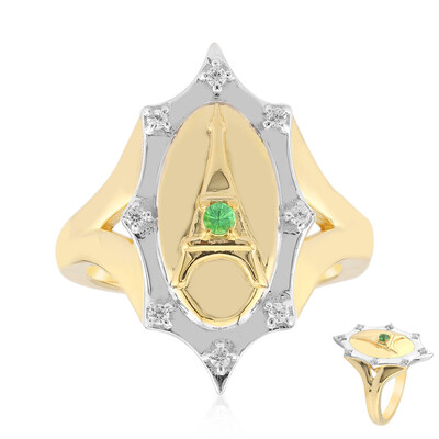 Bague en argent et Grenat Tsavorite du Kenya (Remy Rotenier)