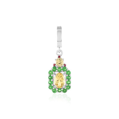 Pendentif en argent et Béryl jaune