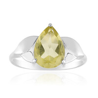 Bague en argent et Citrine jaune citron