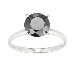 Bague en argent et Spinelle noir