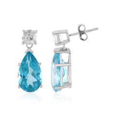 Boucles d'oreilles en argent et Topaze Paraiba