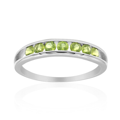 Bague en argent et Vésuvianite