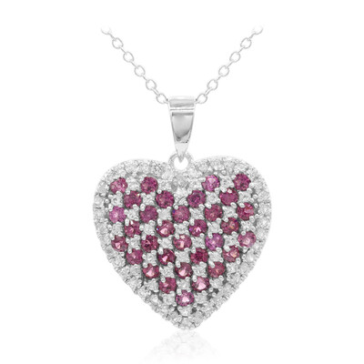 Collier en argent et Grenat Rhodolite