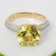 Bague en argent et Citrine jaune citron