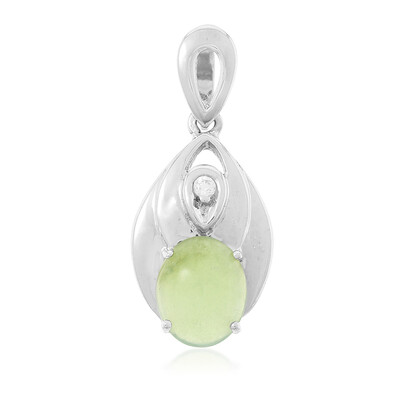 Pendentif en argent et Chrysoprase impériale