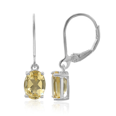 Boucles d'oreilles en argent et Citrine