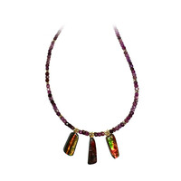 Collier en argent et Ammolite