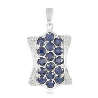 Pendentif en argent et Saphir bleu