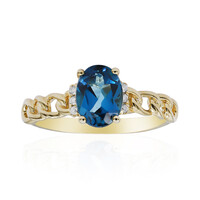 Bague en or et Topaze bleu de Londres