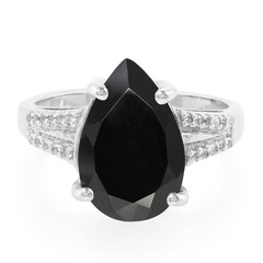 Bague en argent et Spinelle noir