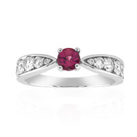 Bague en argent et Tourmaline rose du Nigéria