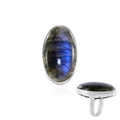 Bague en argent et Labradorite (MONOSONO COLLECTION)