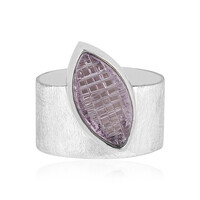 Bague en argent et Améthyste Rose de France