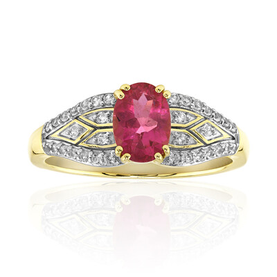 Bague en or et Rubellite du Nigéria (Mark Kaufman)