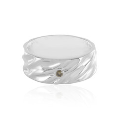 Bague en argent et Diamant champagne I3 (de Melo)