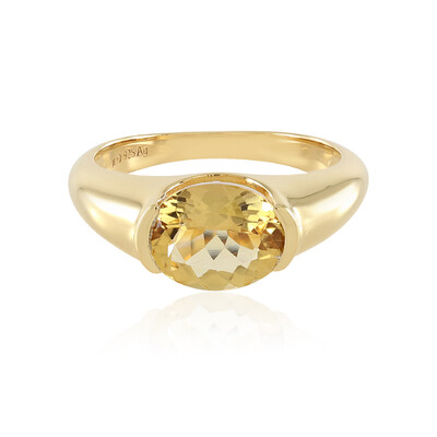 Bague en argent et Béryl jaune