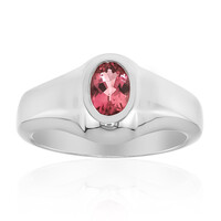 Bague en argent et Tourmaline rose du Brésil