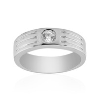 Bague en argent et Topaze blanche