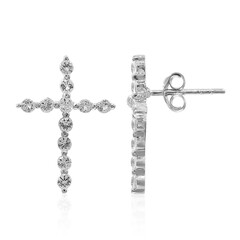 Boucles d'oreilles en argent et Topaze blanche