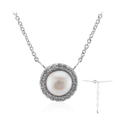 Collier en argent et Perle blanche de culture d'eau douce