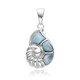 Pendentif en argent et Larimar