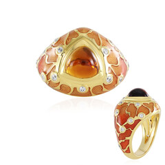 Bague en argent et Citrine Madère