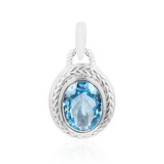 Pendentif en argent et Topaze bleu ciel