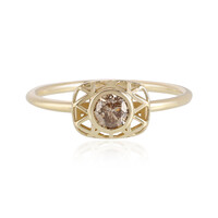 Bague en or et Diamant champagne I2 (Ornaments by de Melo)