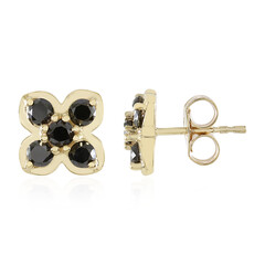 Boucles d'oreilles en or et Diamant noir