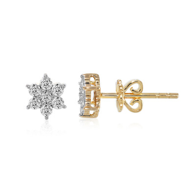 Boucles d'oreilles en or et Diamant IF (D) (Annette)