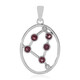 Pendentif en argent et Grenat Rhodolite (capricorne)