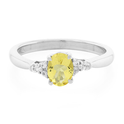 Bague en argent et Béryl jaune