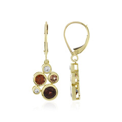 Boucles d'oreilles en or et Zircon rouge (KM by Juwelo)