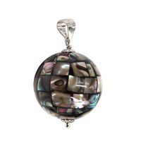 Pendentif en argent et Coquillage d'Abalone