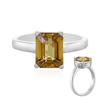 Bague en argent et Zircon jaune