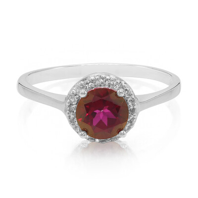 Bague en argent et Topaze Cerise